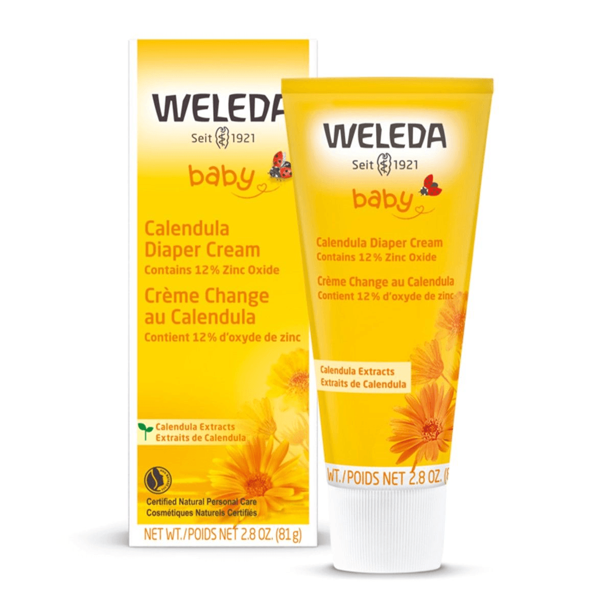  Weleda Baby Calendula Diaper Cream, 2.8 Fluid Ounce, Plant Rich  Protection with Calendula, Chamomile, Sweet Almond Oil, Lanolin and Zinc  Oxide : Baby