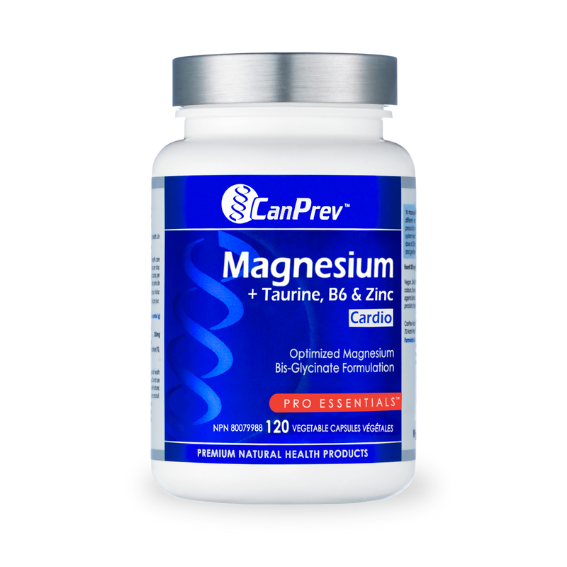 CanPrev Magnesium Cardio + Taurine, B6 & Zinc 120 Veg Capsules - Five Natural