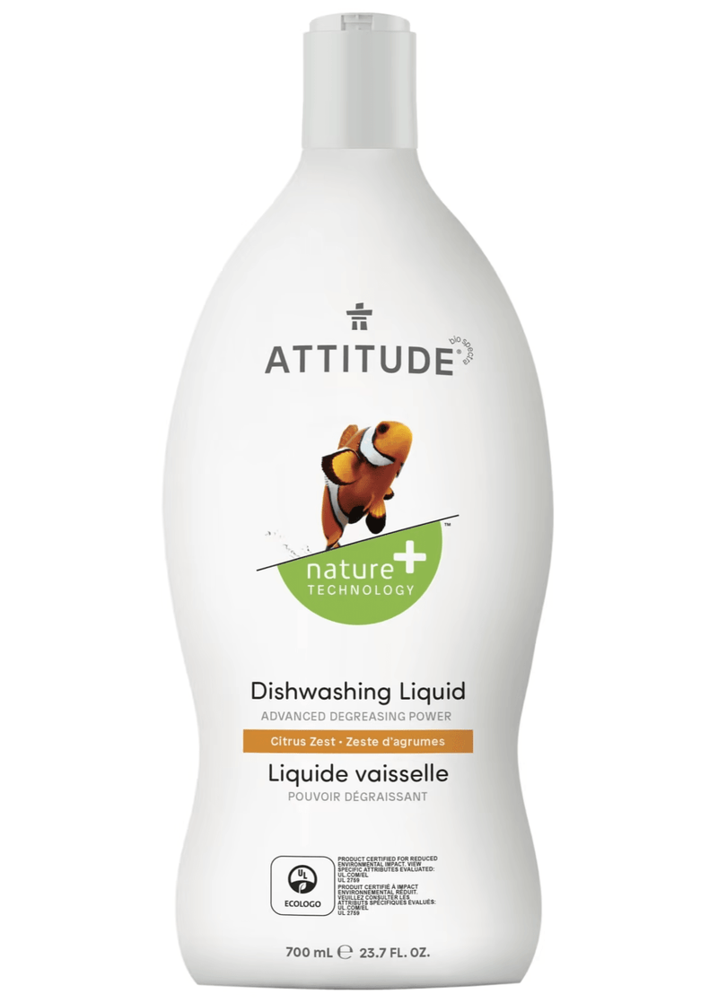 Attitude Dishwashing Liquid Citrus Zest 800mL - Five Natural