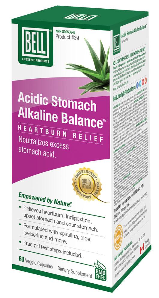 Bell Lifestyle Acidic Stomach Alkaline Balance 60 Capsules - Five Natural