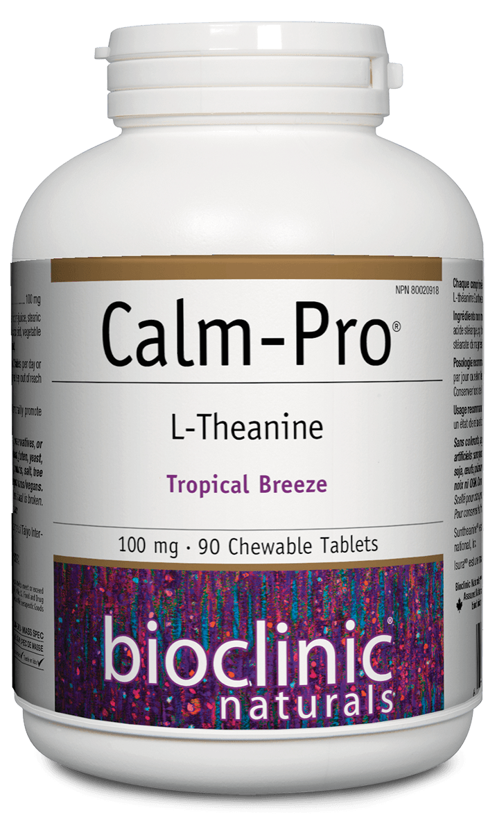 Bioclinic Naturals Calm-Pro® 100mg Tropical Breeze 90 Chewable Tablets - Five Natural