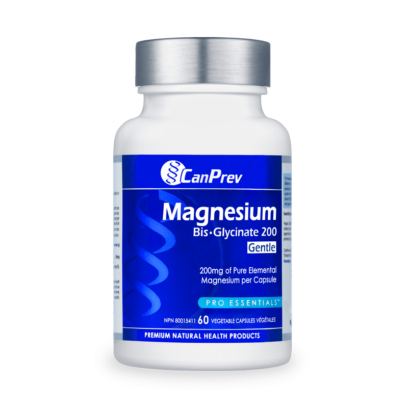 CanPrev Magnesium Bis-Glycinate 200 Gentle 60 Veg Capsules - Five Natural