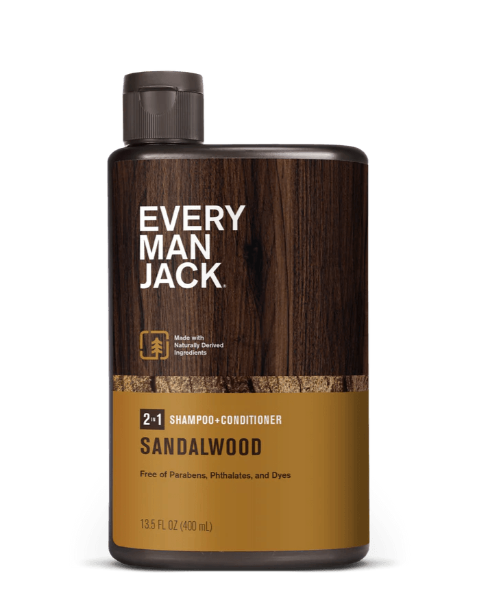 Every Man Jack 2-in-1 Shampoo & Conditioner Sandalwood 400mL - Five Natural