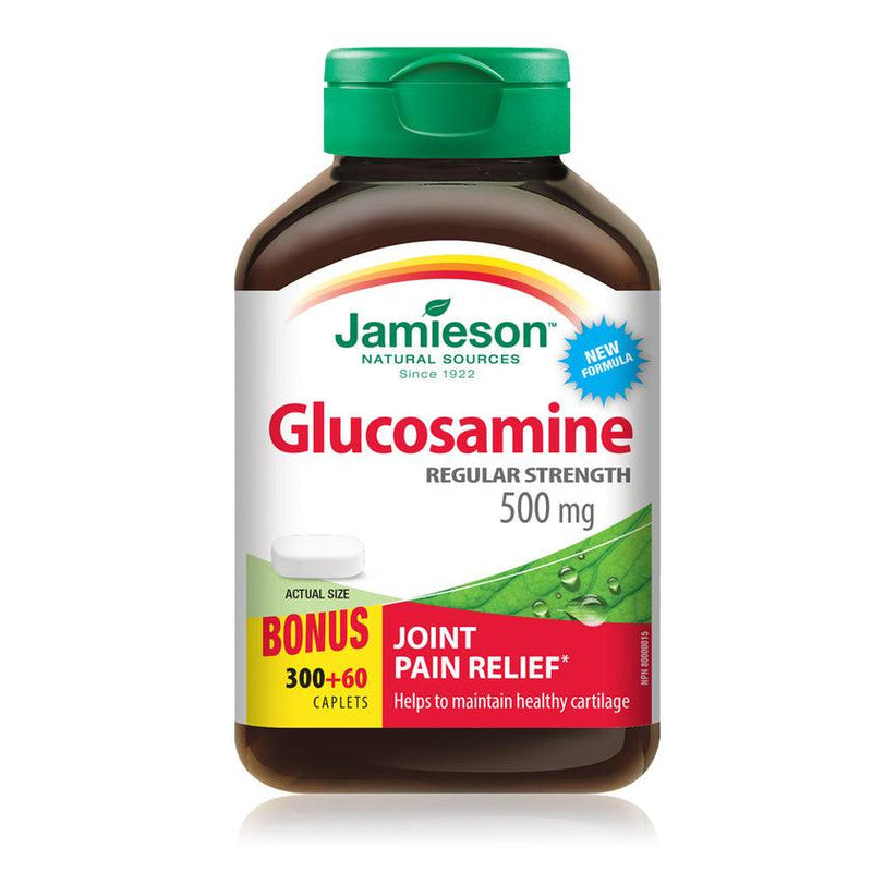 Jamieson Glucosamine 500 mg - BONUS SIZE 360 Caplets - Five Natural