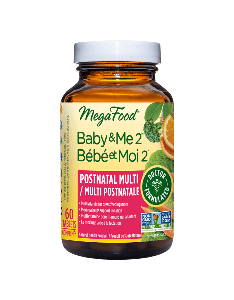 MegaFood Baby and Me 2 Postnatal Multi 60 Tablets - Five Natural