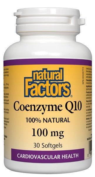 Natural Factors Coenzyme Q10 100 mg 30 Softgels - Five Natural