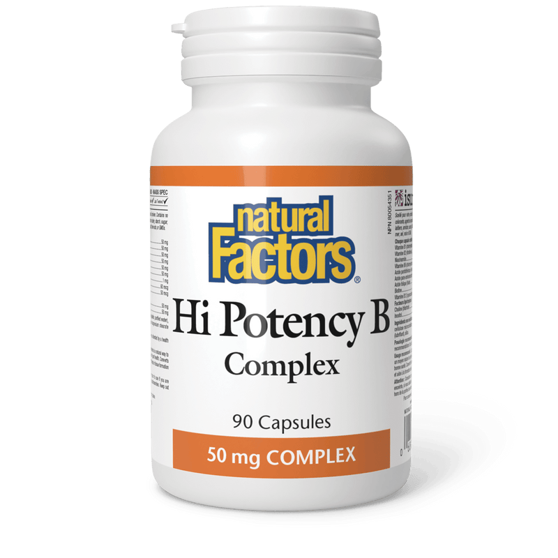 Natural Factors Hi Potency B Complex 50mg 90 Capsules