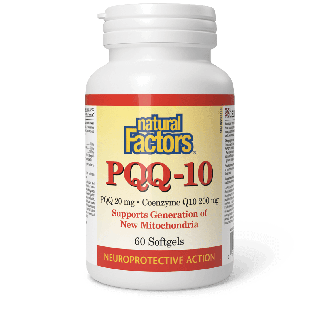 Natural Factors PQQ-10 20mg Co-enzyme Q10 200mg 60 Softgels