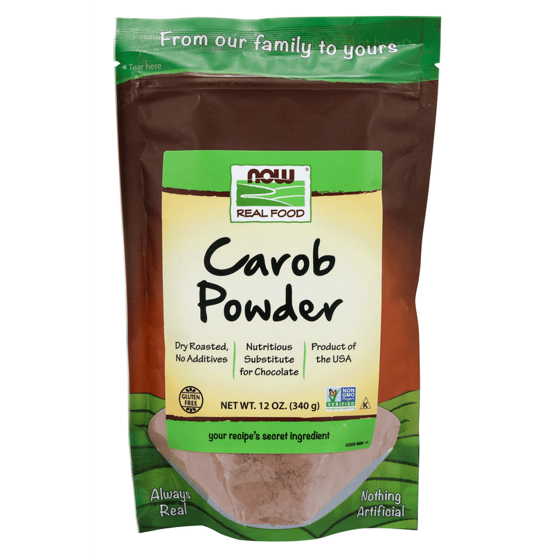 NOW Carob Powder, Roasted, Pure 340g - Five Natural