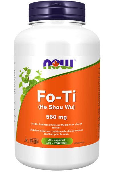 NOW Fo-Ti (Ho Shou Wu) 560mg 250 Veg Capsules - Five Natural