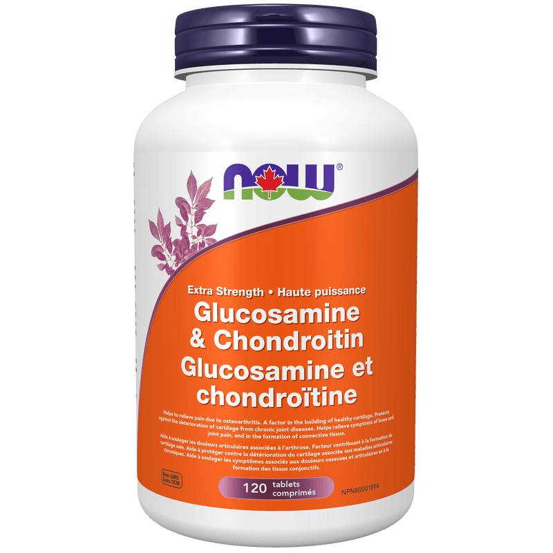 NOW Glucosamine & Chondroitin Extra Strength 120 Tablets - Five Natural