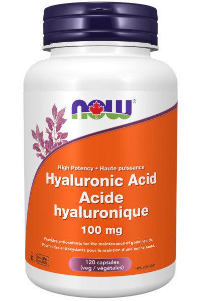 NOW Hyaluronic Acid 100mg 120 Veg Capsules - Five Natural