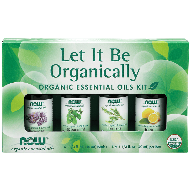 NOW Let It Be Organically Essential Oils Kit 4x10mL - Five Natural