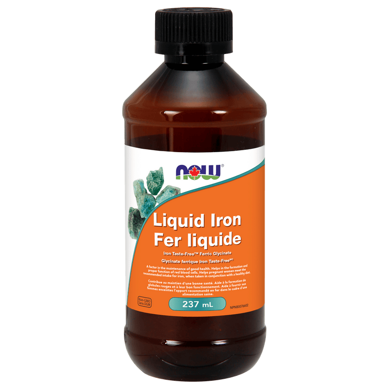 NOW Liquid Iron (Ferric Glycinate) 237mL - Five Natural