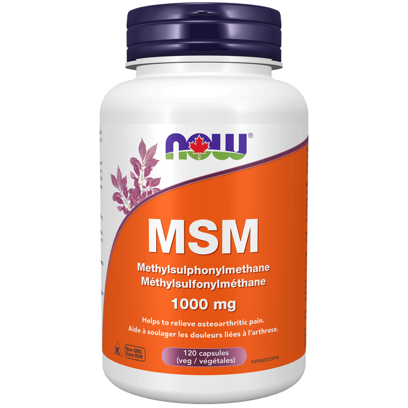 NOW MSM 1000mg 120 Capsules - Five Natural