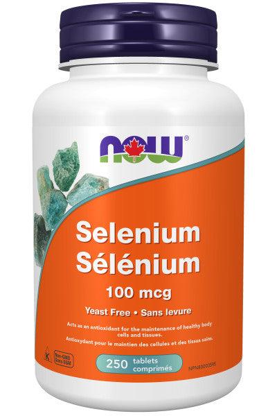 NOW Selenium 100mcg (yeastfree) 250 Tablets - Five Natural