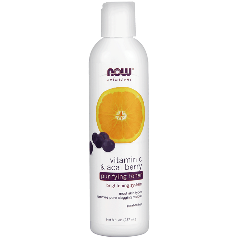 NOW Vitamin C & Acai Purifying Toner 237mL - Five Natural