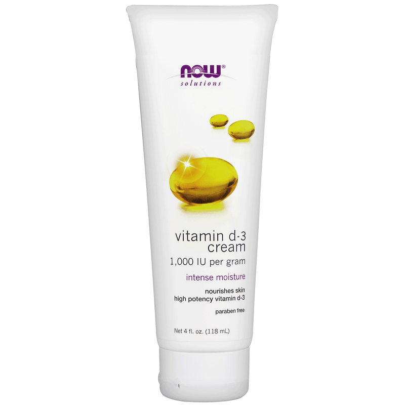 NOW Vitamin D-3 Cream 118mL - Five Natural