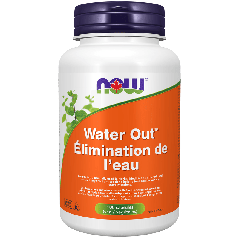 NOW Water Out Herbal Diuretic 100 Veg Capsules - Five Natural