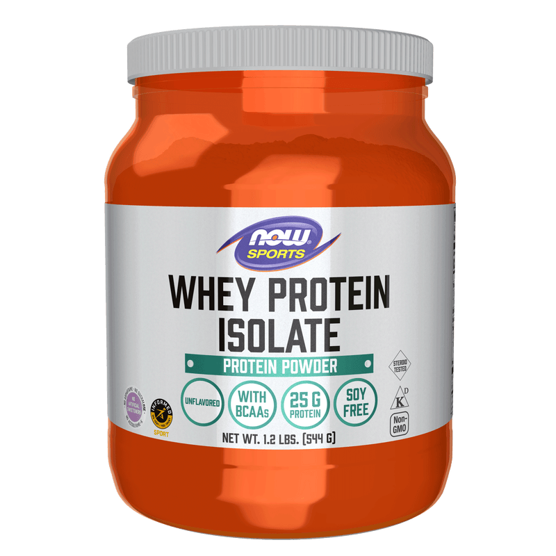 NOW Whey Isolate 100% Natural, Unflavoured 544g - Five Natural