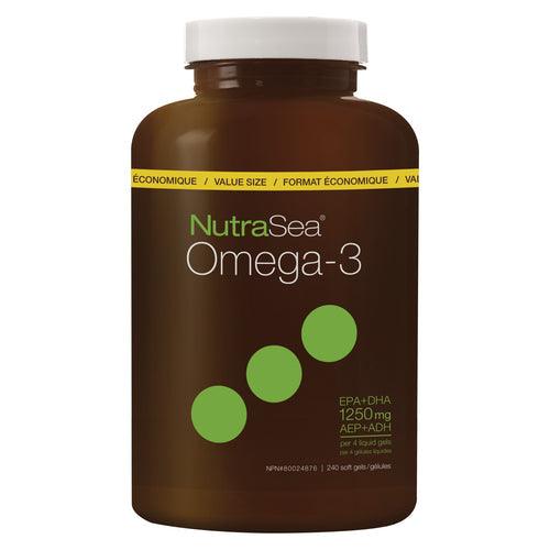 NutraSea Omega-3 Lemon 240 Softgels - Five Natural