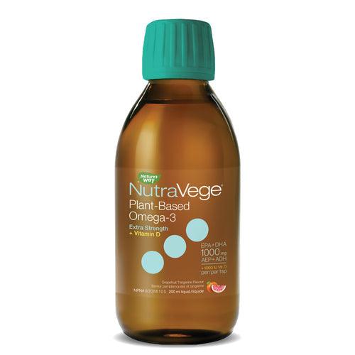 NutraVege Omega-3+D Plant Based Extra Strength Grapefruit Tangerine 200mL - Five Natural