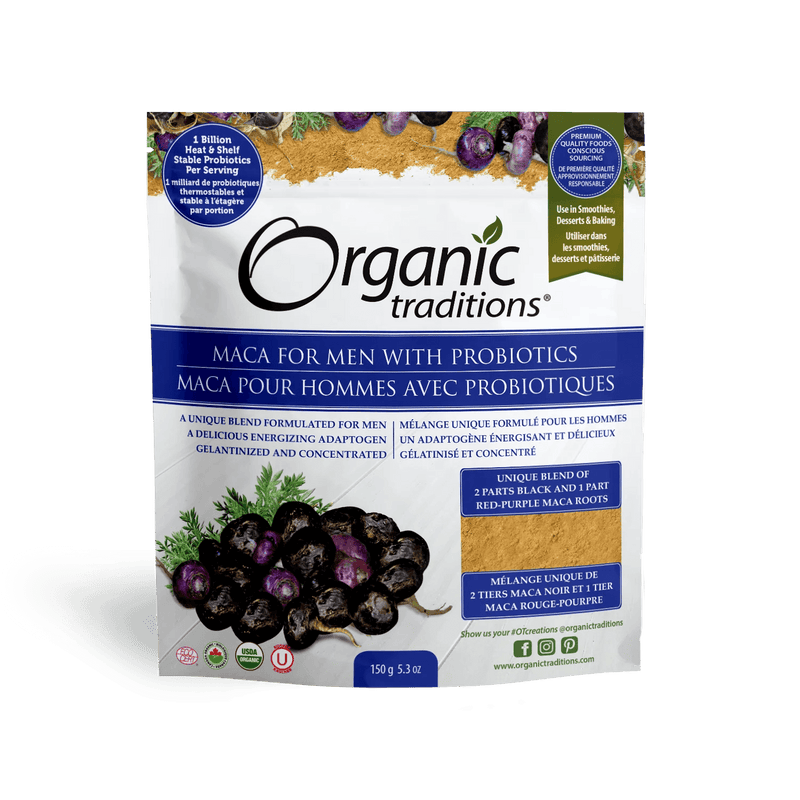 Organic Traditions Maca for Men with Probiotics 150g - Five Natural