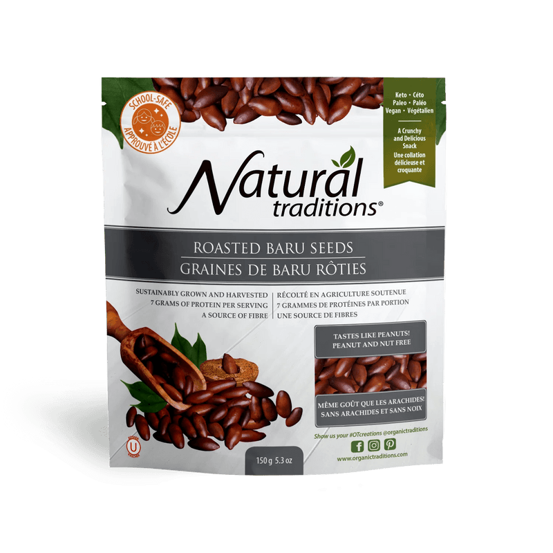 Organic Traditions Roasted Baru Seeds 150g - Five Natural