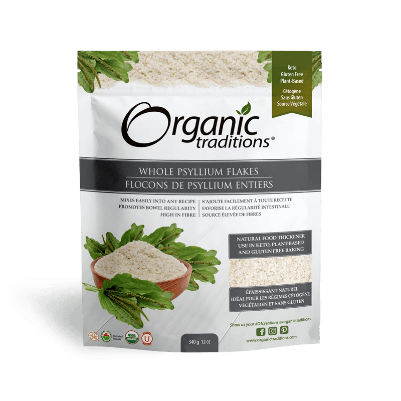 Organic Traditions Whole Psyllium Flakes 340g - Five Natural