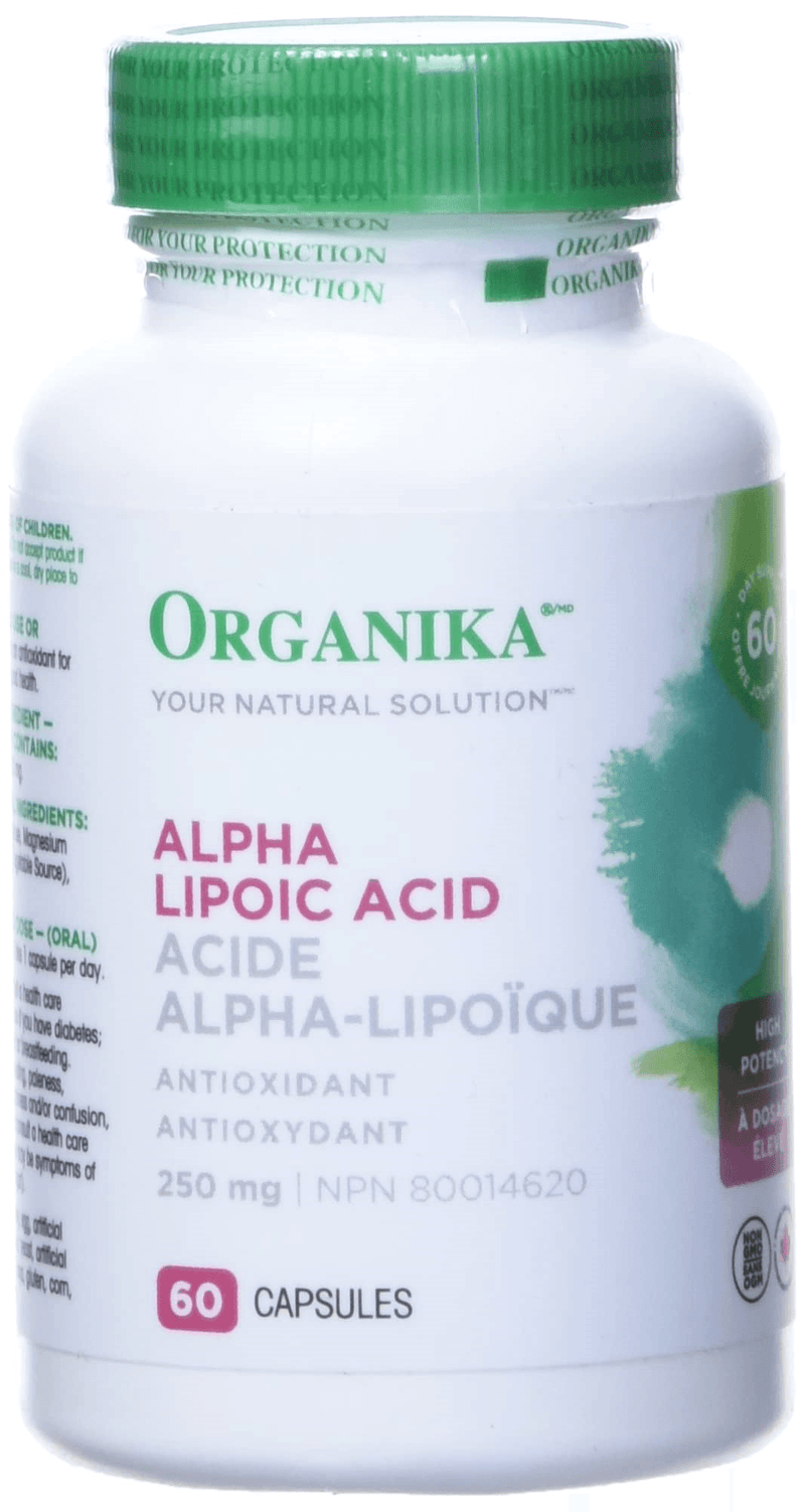 Organika Alpha Lipoic Acid (High Potency) 250mg 120 Capsules - Five Natural