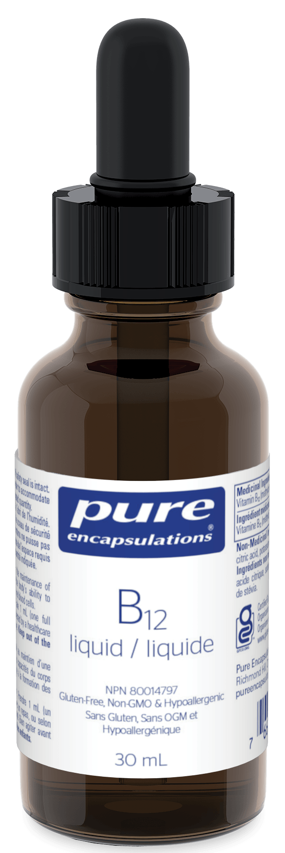 Pure Encapsulations B12 liquid 30mL - Five Natural