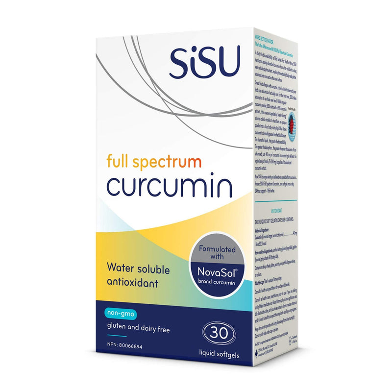 Sisu Full Spectrum Curcumin 30 Softgels - Five Natural