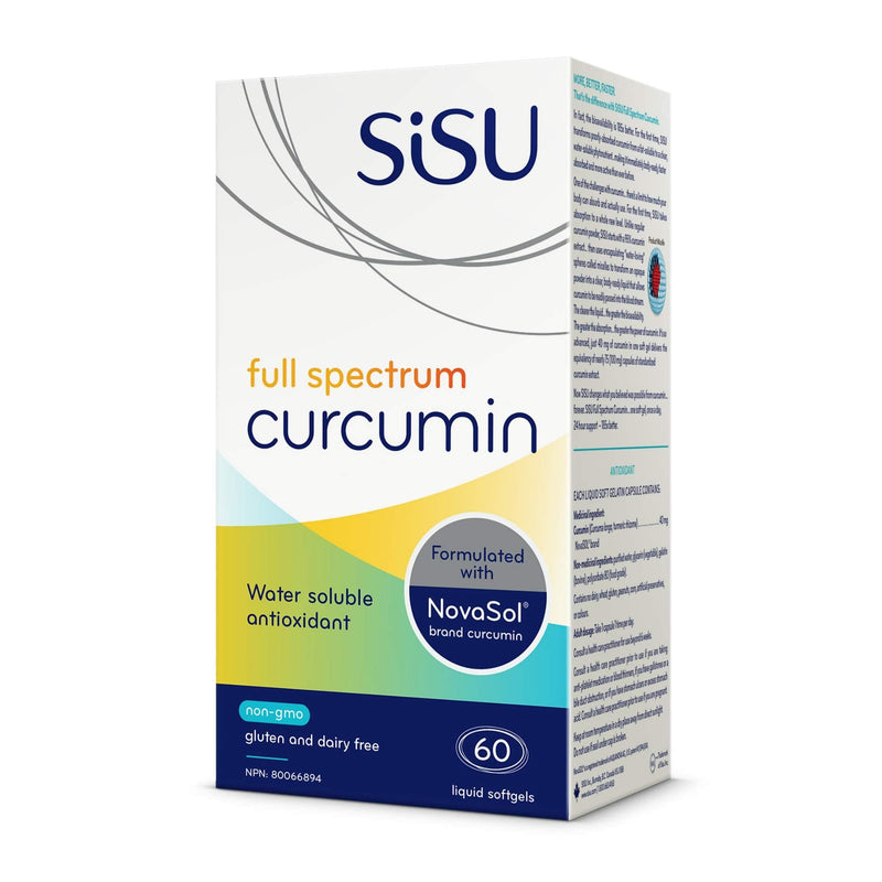 Sisu Full Spectrum Curcumin 60 Softgels - Five Natural