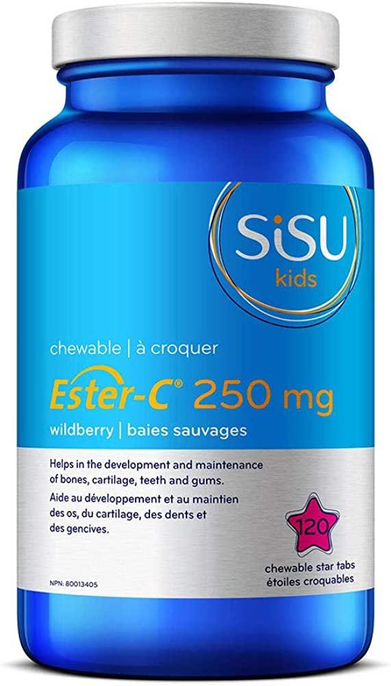 Sisu Kids Ester-C 250mg Berry 120 Chewable Tablets - Five Natural