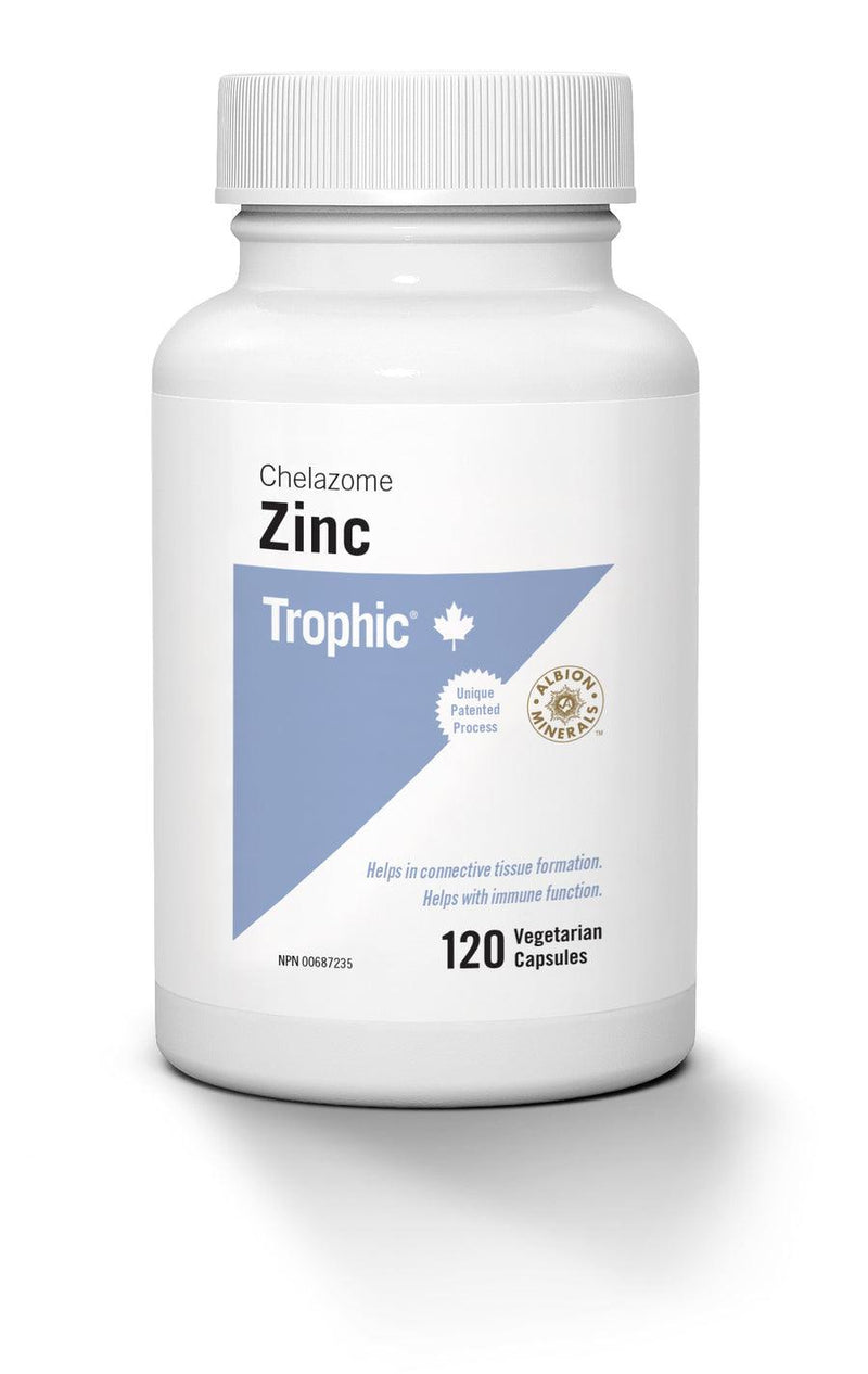 Trophic Zinc Chelazome 30mg 120 Veg Capsules - Five Natural